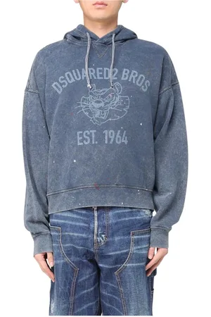 Dsquared2 Herren, Sweatshirts & Hoodies, Blau, MGröße: