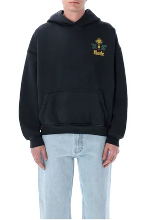 Rhude Herren, Sweatshirts & Hoodies, Schwarzk, SGröße: