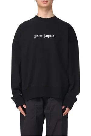 Palm Angels Herren, Sweatshirts & Hoodies, Schwarzk, MGröße: