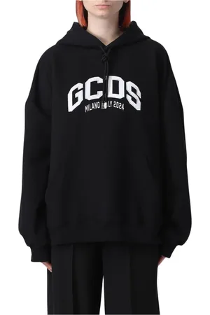 GCDS Damen, Sweatshirts & Hoodies, Schwarzk, LGröße: