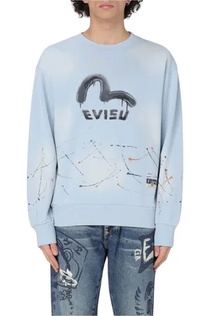 Evisu Herren, Sweatshirts & Hoodies, Blau, LGröße: