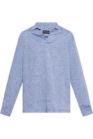 Giorgio Armani Herren, Shirts, Blau, MGröße: