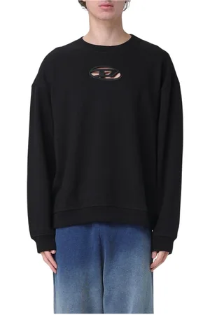 Diesel Herren, Sweatshirts & Hoodies, Schwarzk, LGröße: