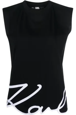 Karl Lagerfeld Damen, Oberteile, Schwarzk, SGröße: