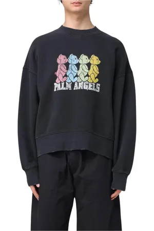 Palm Angels Herren, Sweatshirts & Hoodies, Schwarzk, XLGröße: