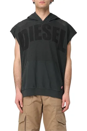 Diesel Herren, Sweatshirts & Hoodies, Schwarzk, MGröße: