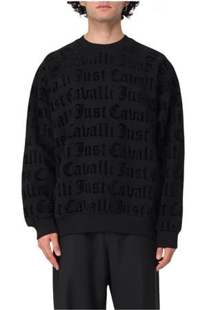 Roberto Cavalli Herren, Sweatshirts & Hoodies, Schwarzk, SGröße:
