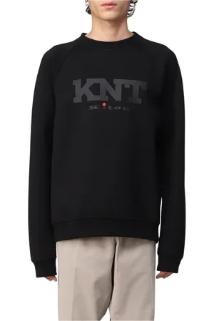 Kiton Herren, Sweatshirts & Hoodies, Schwarzk, MGröße: