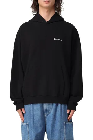Palm Angels Herren, Sweatshirts & Hoodies, Schwarzk, LGröße: