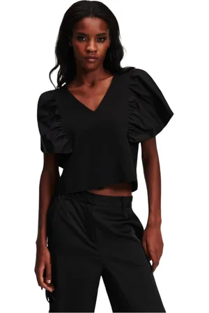 Karl Lagerfeld Damen, Oberteile, Schwarzk, MGröße: