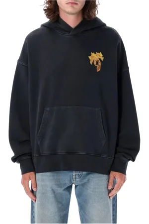 Palm Angels Herren, Sweatshirts & Hoodies, Schwarzk, SGröße:
