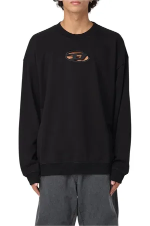 Diesel Herren, Sweatshirts & Hoodies, Schwarzk, LGröße: