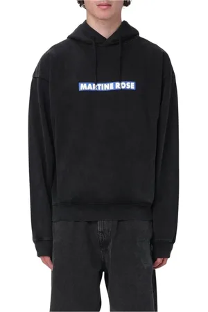 MARTINE ROSE Herren, Sweatshirts & Hoodies, Schwarzk, LGröße: