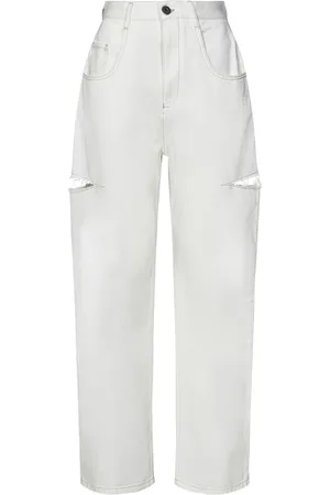 Maison Margiela Damen, Jeans, Weiß, 2XSGröße: