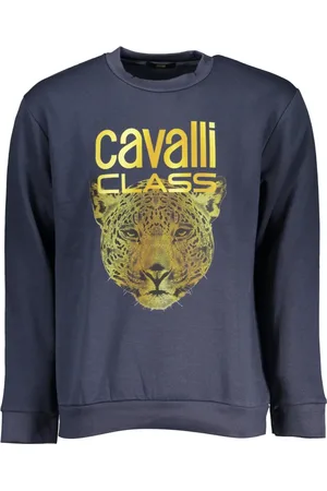 Roberto Cavalli Herren, Sweatshirts & Hoodies, Blau, MGröße: