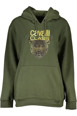 Roberto Cavalli Damen, Sweatshirts & Hoodies, Grün, LGröße: