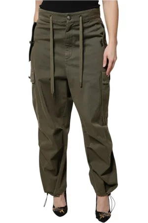 Dolce & Gabbana Damen, Hosen, Grün, 2XSGröße: