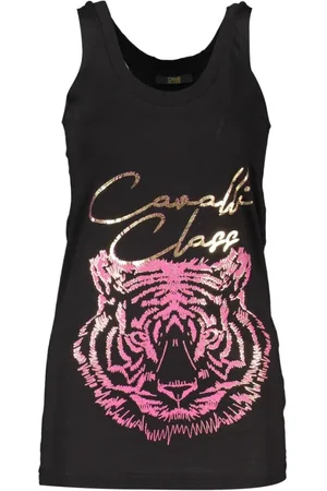 Roberto Cavalli Damen, Oberteile, Schwarzk, LGröße: