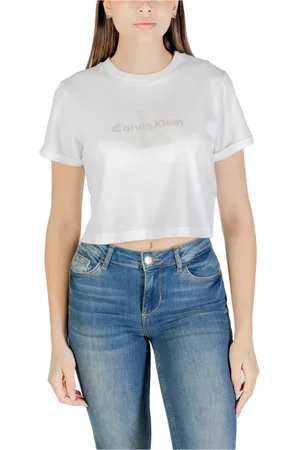 Calvin Klein Damen, Oberteile, Weiß, SGröße: