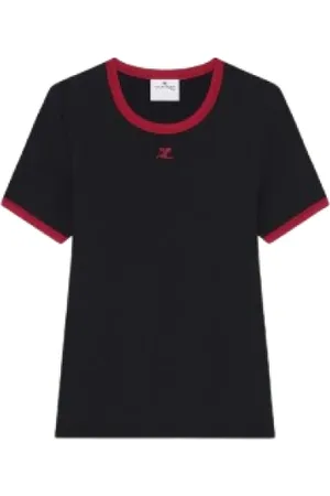 Courrèges Damen, Oberteile, Schwarzk, SGröße: