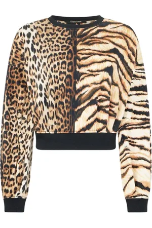 Roberto Cavalli Damen, Sweatshirts & Hoodies, Braun, XSGröße: