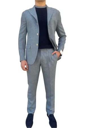 ELEVENTY Herren, Anzüge, Blau, LGröße:
