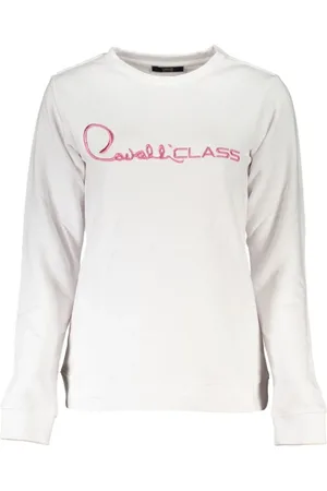 Roberto Cavalli Damen, Sweatshirts & Hoodies, Weiß, 2XLGröße: