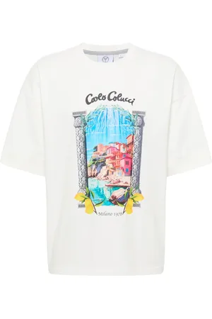 Carlo Colucci Herren, Oberteile, Weiß, MGröße: