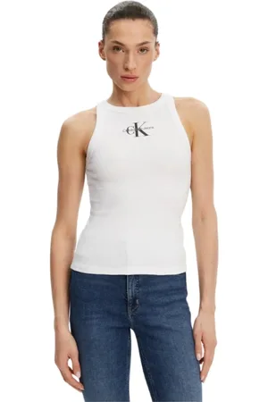 Calvin Klein Damen, Oberteile, Weiß, MGröße: