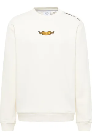 Carlo Colucci Herren, Sweatshirts & Hoodies, Weiß, SGröße: