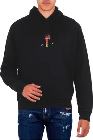 Dsquared2 Herren, Sweatshirts & Hoodies, Schwarzk, SGröße: