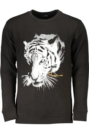 Roberto Cavalli Herren, Sweatshirts & Hoodies, Schwarzk, SGröße: