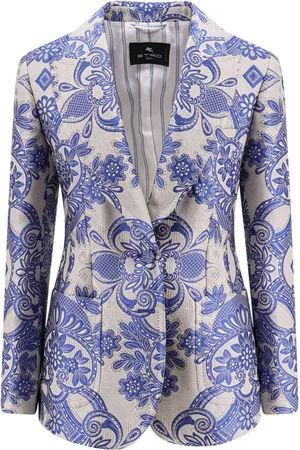 Etro Damen, Jacken, Blau, LGröße: