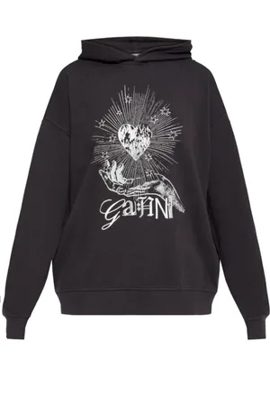 Ganni Damen, Sweatshirts & Hoodies, Schwarzk, SGröße: