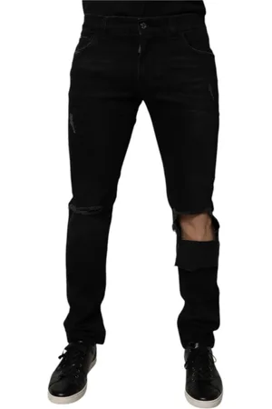 Dolce & Gabbana Herren, Jeans, Schwarzk, LGröße: