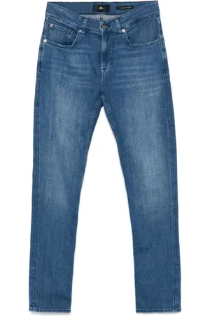 7 for all Mankind Herren, Jeans, Blau, W33Größe: