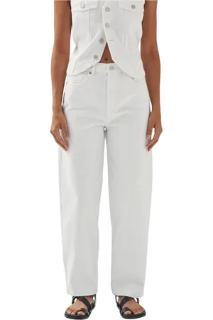 ALOHAS Damen, Jeans, Weiß, LGröße: