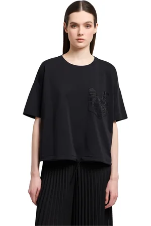 Emporio Armani Damen, Oberteile, Schwarzk, SGröße: