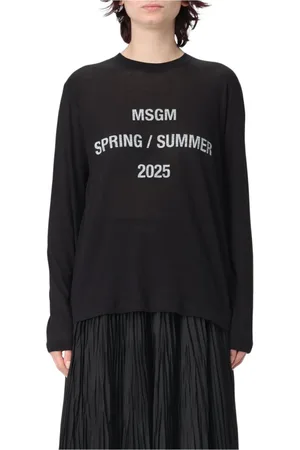 Msgm Damen, Oberteile, Schwarzk, XSGröße: