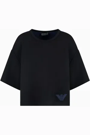 Emporio Armani Damen, Oberteile, Schwarzk, MGröße: