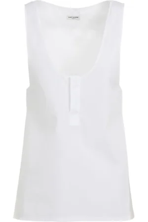 Saint Laurent Damen, Oberteile, Weiß, 2XSGröße: