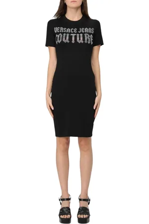 VERSACE Damen, Kleider, Schwarzk, MGröße: