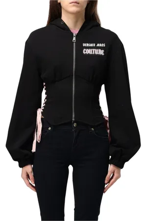 VERSACE Damen, Sweatshirts & Hoodies, Schwarzk, 2XSGröße: