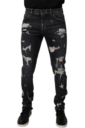 Dolce & Gabbana Herren, Jeans, Schwarzk, MGröße: