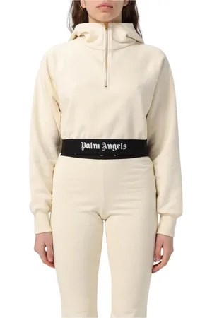 Palm Angels Damen, Sweatshirts & Hoodies, Weiß, MGröße: