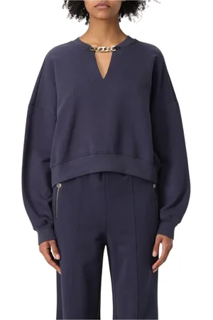 Twin-Set Damen, Sweatshirts & Hoodies, Blau, LGröße: