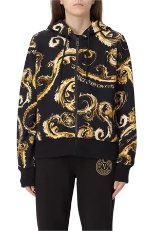 VERSACE Damen, Sweatshirts & Hoodies, Schwarzk, MGröße: