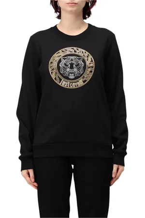 Roberto Cavalli Damen, Sweatshirts & Hoodies, Schwarzk, 2XSGröße: