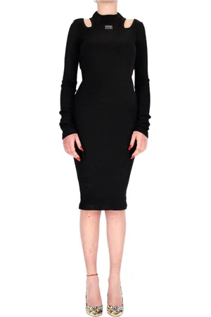 VERSACE Damen, Kleider, Schwarzk, SGröße: