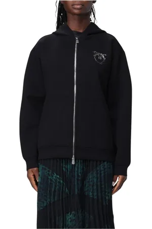 Pinko Damen, Sweatshirts & Hoodies, Schwarzk, SGröße: